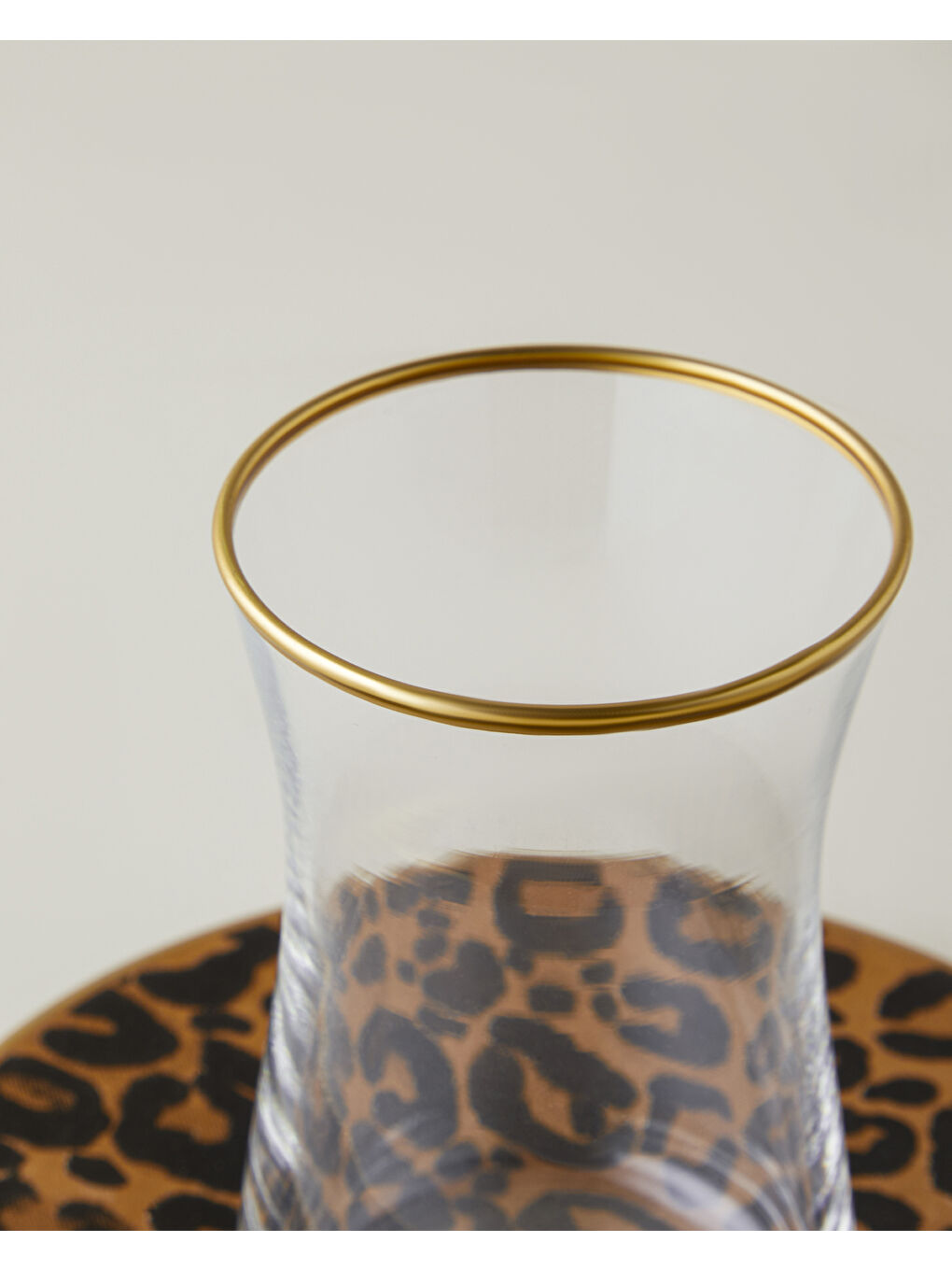 Noctara Cam 4 Parça 2 Kişilik Çay Seti 165 ml Kahverengi-Gold-3