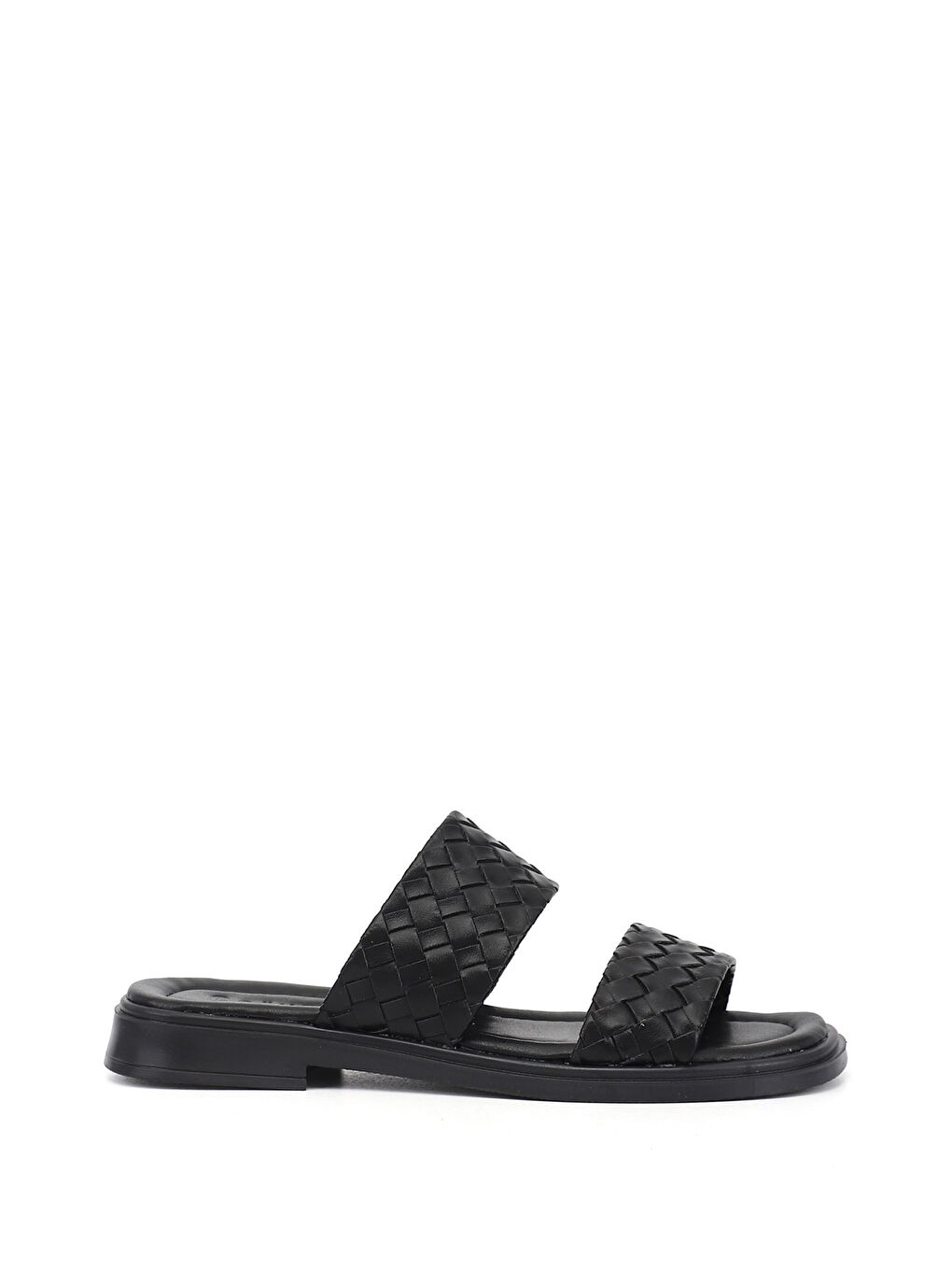 Siyah Kadın SİYAH Çift Bantlı Günlük Terlik