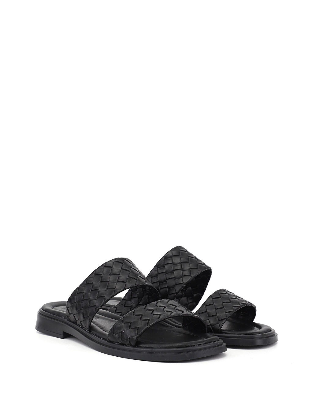 Siyah Kadın SİYAH Çift Bantlı Günlük Terlik-1