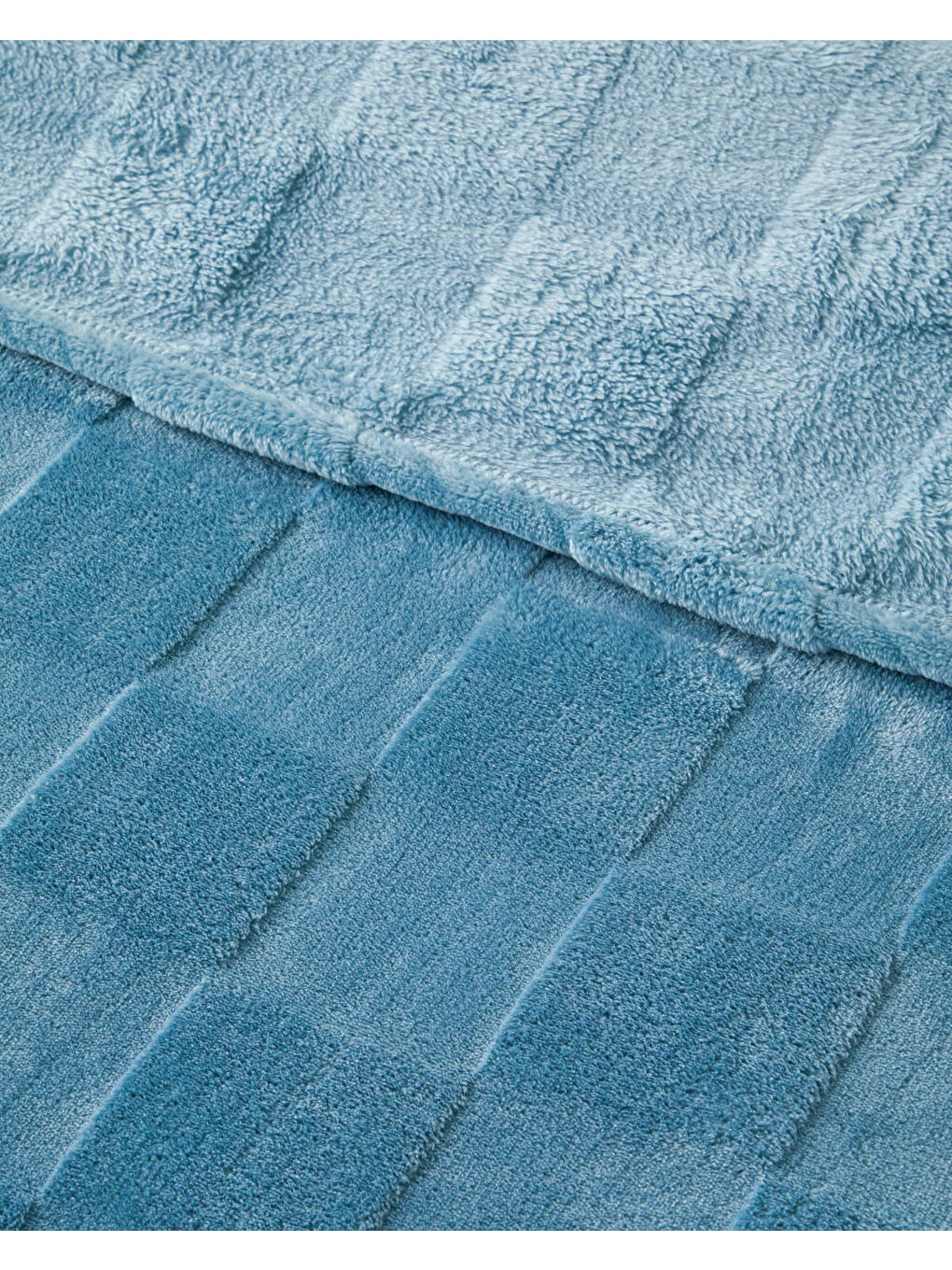 Classic Check Jakarlı Supersoft Çift Kişilik Battaniye 200x220 cm Mavi-2