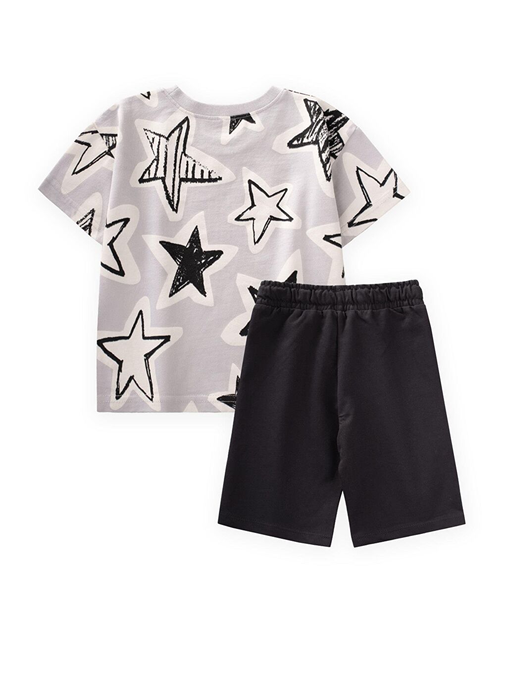 Bej Erkek Çocuk Desenli Takım-1