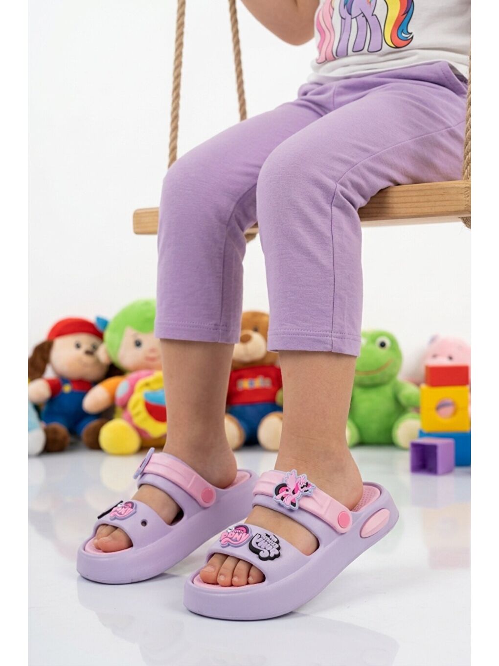 Lila Hafif Esnek Eva Taban Kız Çocuk Terlik 4505 F-P-1