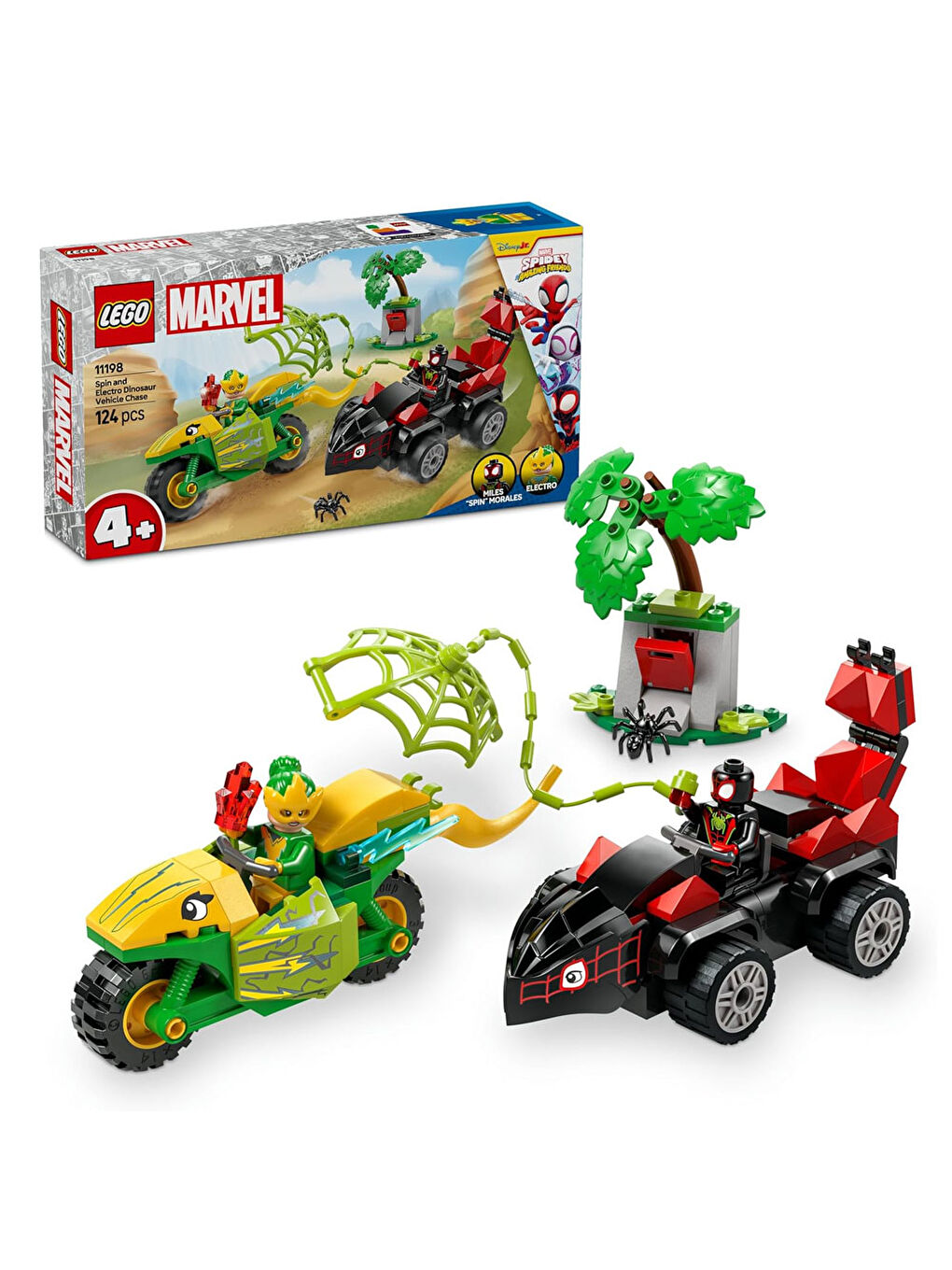 Marvel Spidey Spin ve Electro Dinozor Aracı Takibi 11198