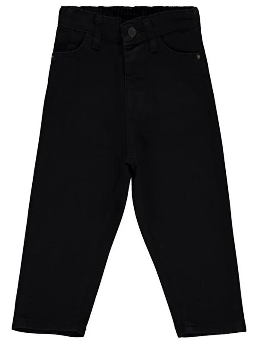 Siyah Erkek Çocuk Balon Fit %100 Pamuk Denim Jean Pantolon 3-14 YAŞ