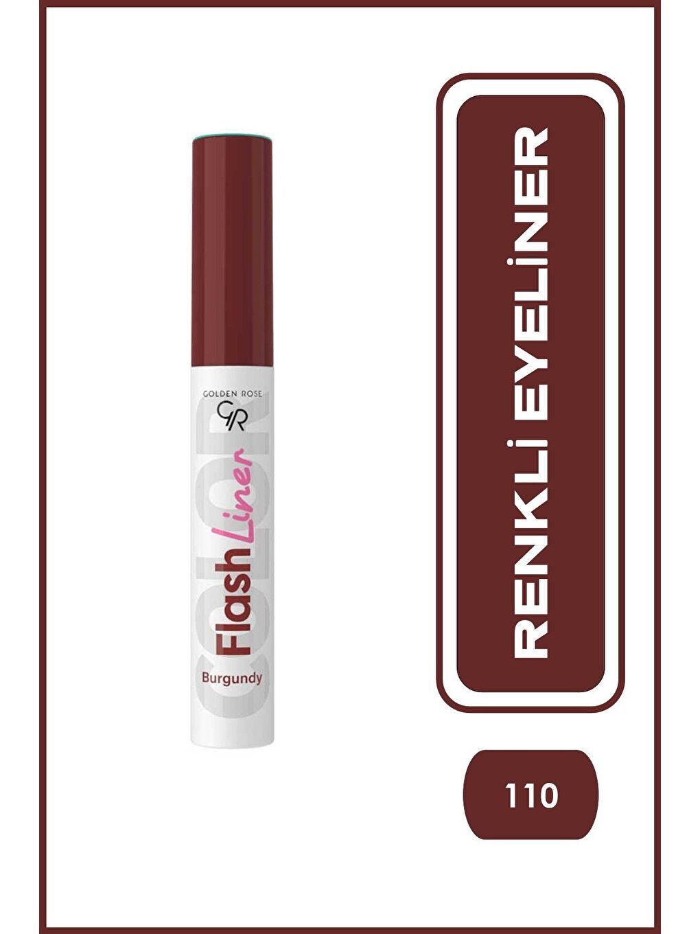 Flash Lash Bordo Maskara ve Flash Liner Makyaj Seti-2