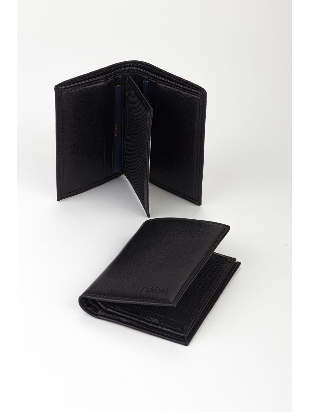 Siyah Kutulu Hakiki Deri Küçük Boy Dikey El Portföyü Cüzdan