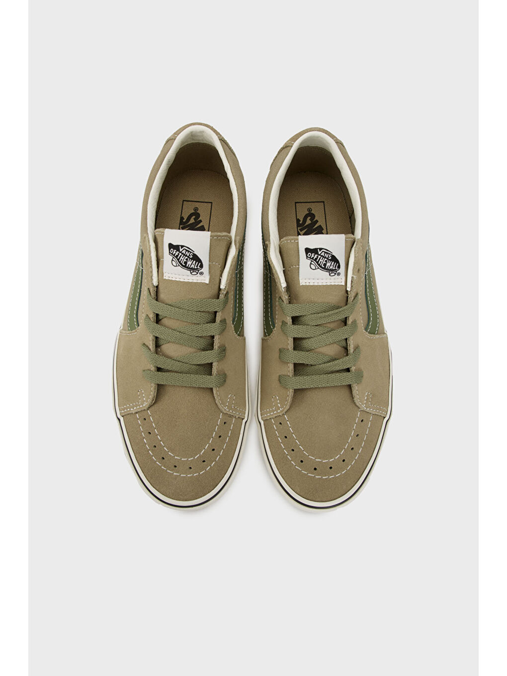 Haki SK8-Low Logolu Süet Sneaker Ayakkabı VN0009QRD3Z1-3