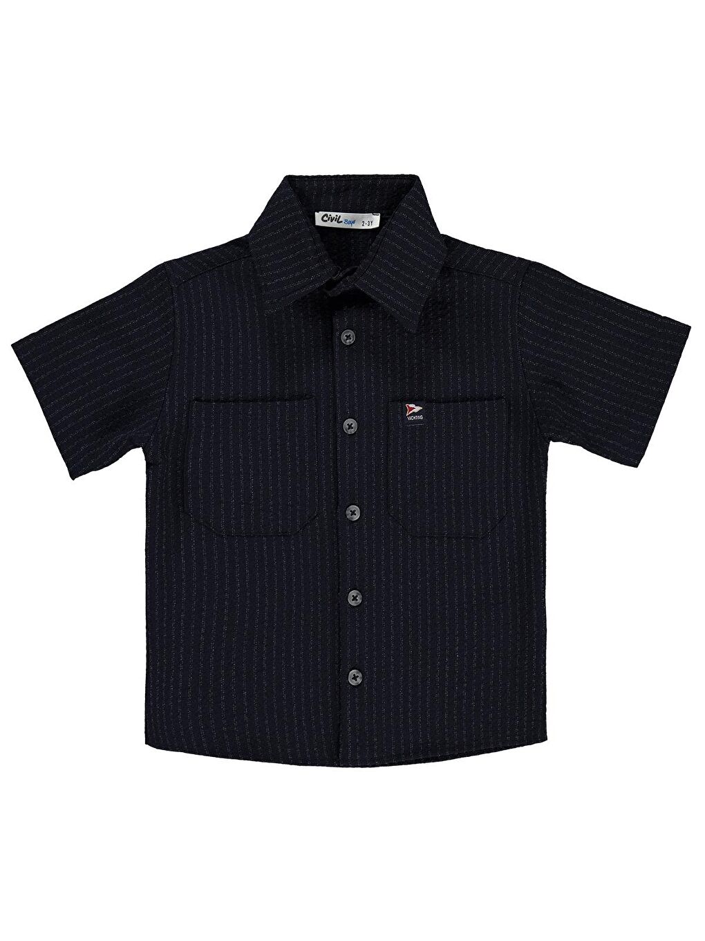 Boys Dokulu 2-5 Yaş Gömlek - Lacivert