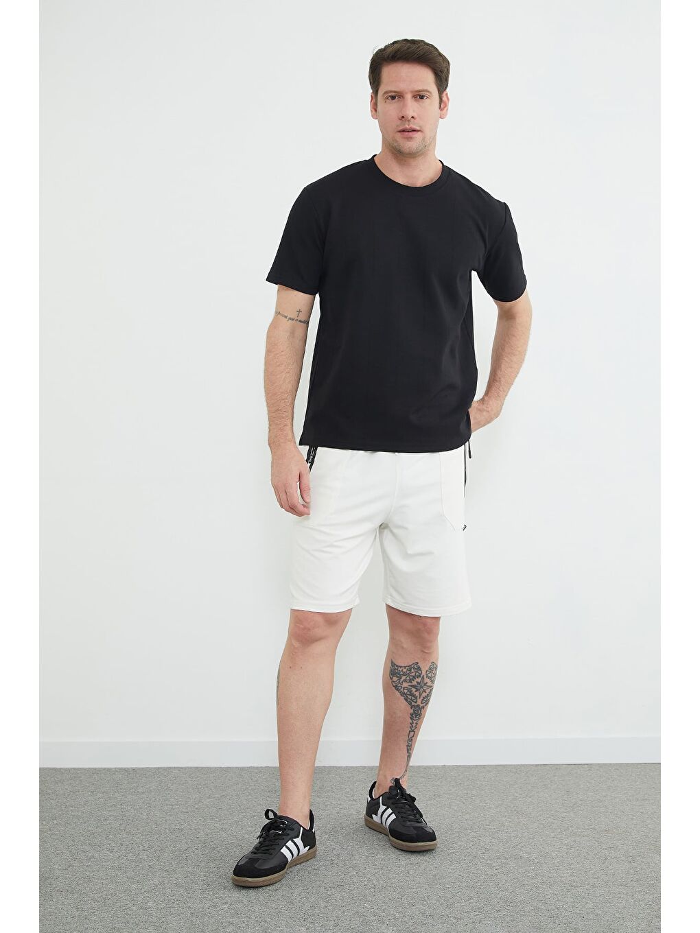 Ekru Coolstyle Etiketli Beli Lastikli Şort-1