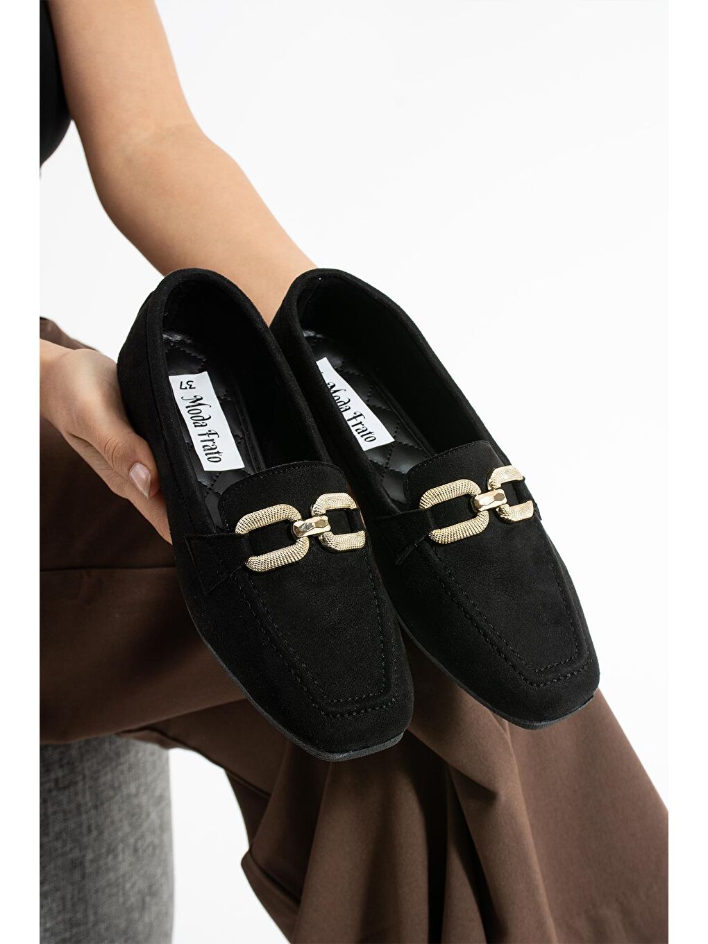 Siyah Aly-165 Kadın Babet Günlük Kadın Ayakkabı-1