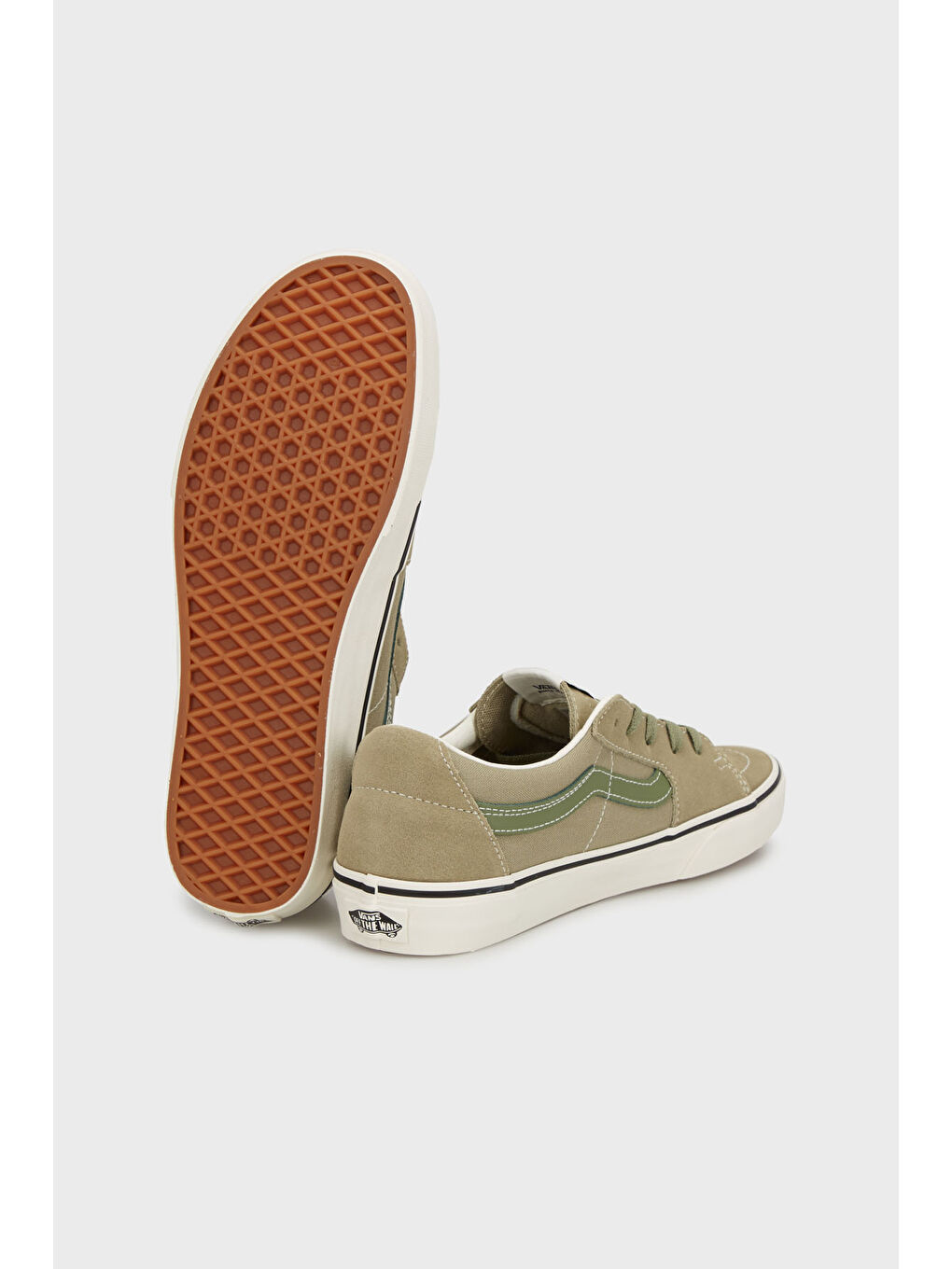 Haki SK8-Low Logolu Süet Sneaker Ayakkabı VN0009QRD3Z1-4