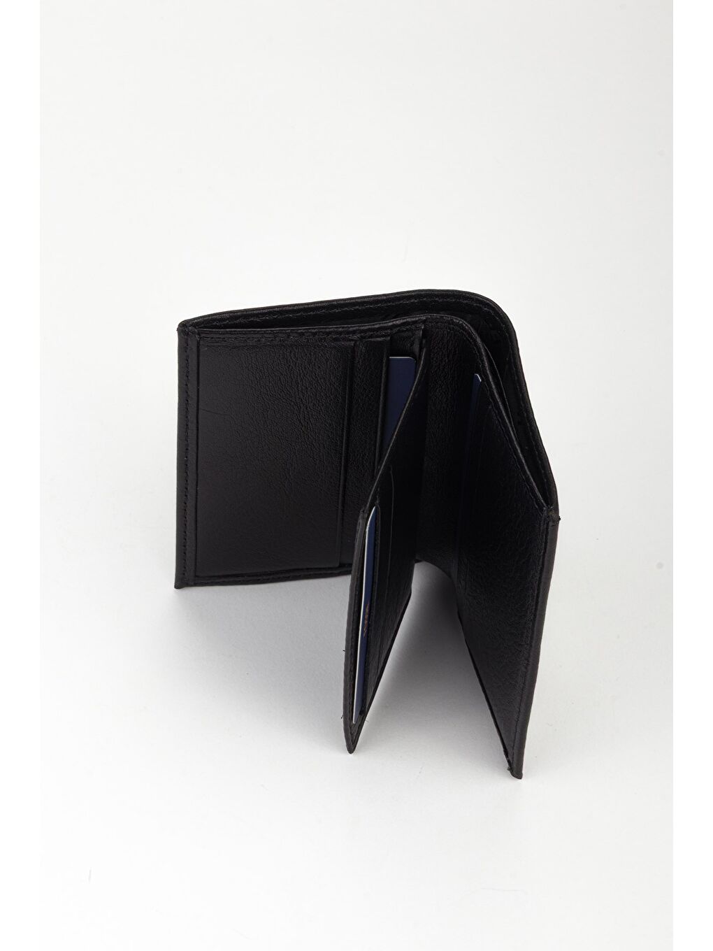 Siyah Kutulu Hakiki Deri Küçük Boy Dikey El Portföyü Cüzdan-2