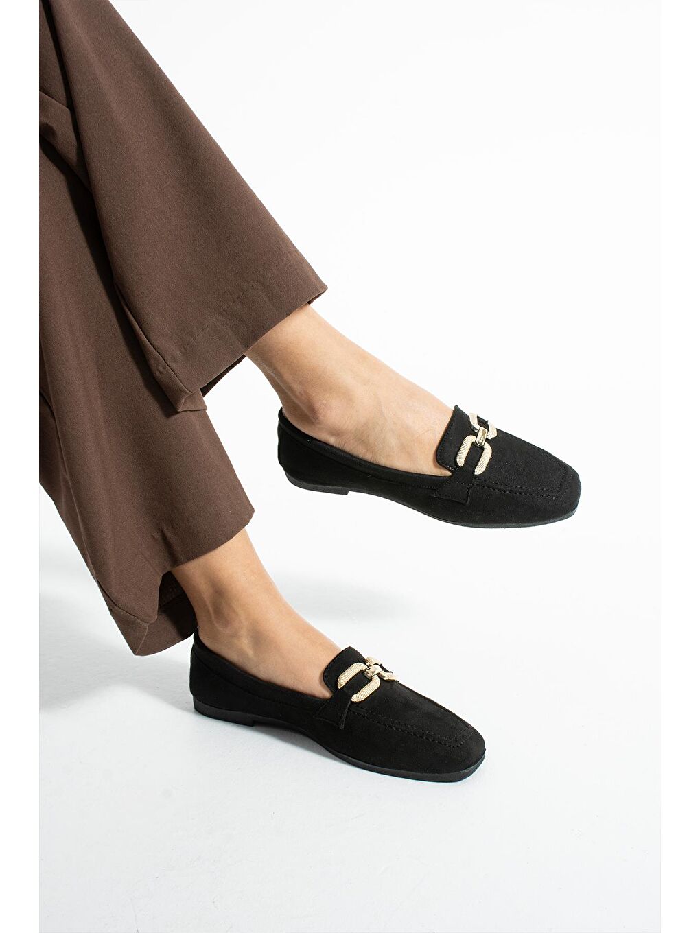 Siyah Aly-165 Kadın Babet Günlük Kadın Ayakkabı