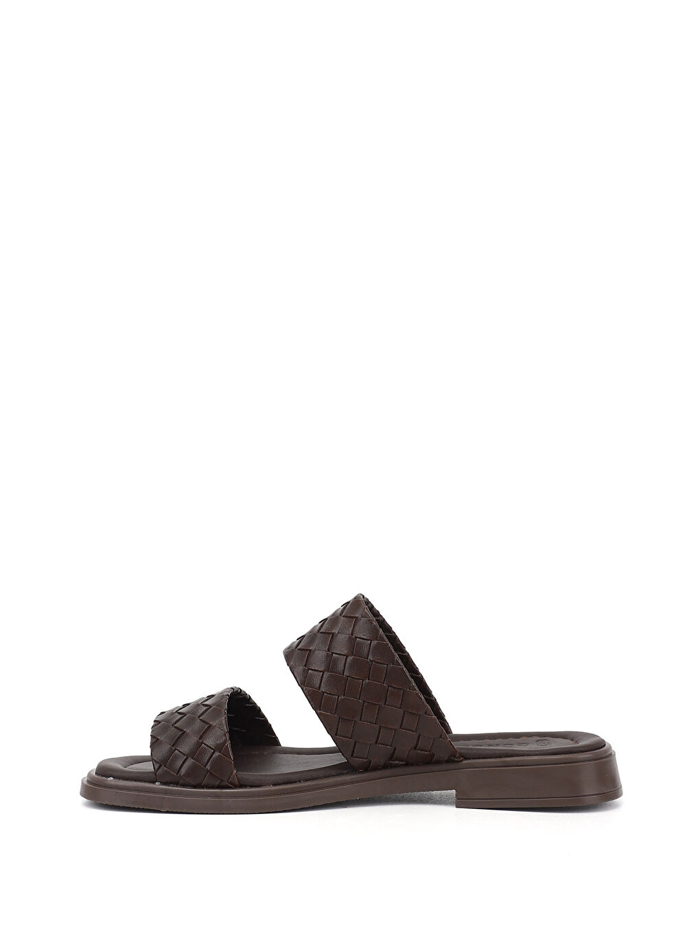 Kahverengi Kadın KAHVERENGİ Çift Bantlı Günlük Terlik-3