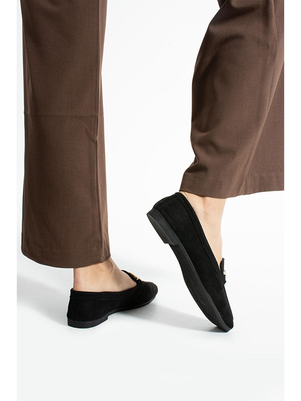 Siyah Aly-165 Kadın Babet Günlük Kadın Ayakkabı-2