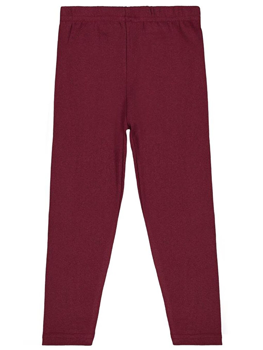 Girls Düz 6-9 Yaş Tayt - Bordo 6-7 Yaş