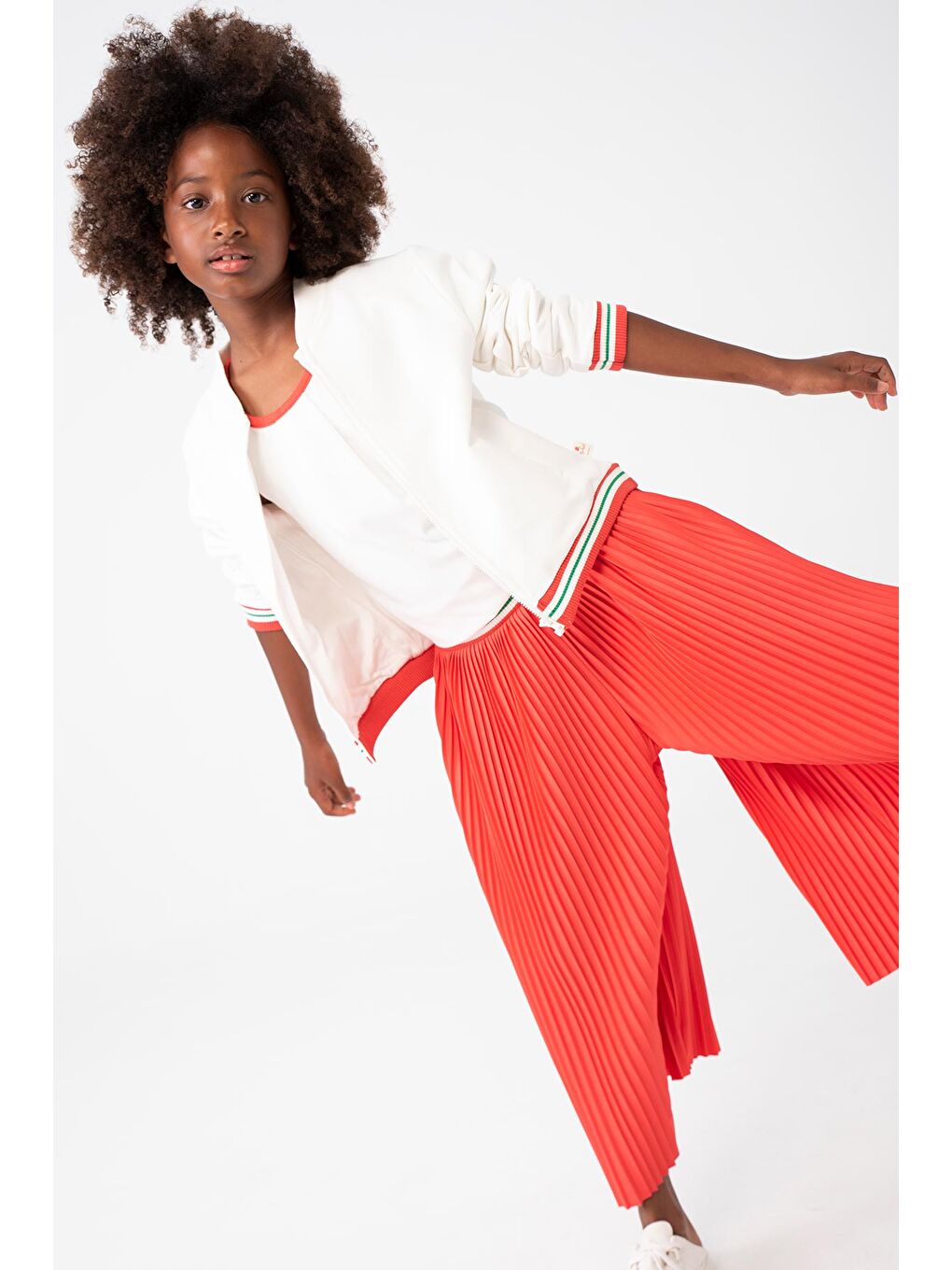 Kırmızı Kız Çocuk Pantolon-1