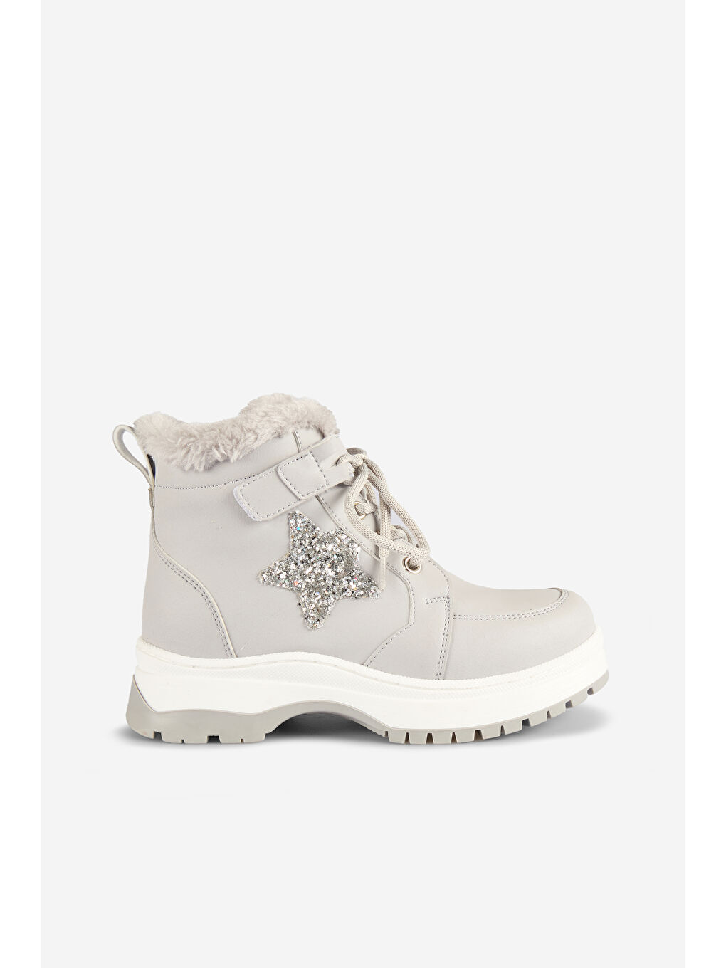 Punto Kürklü Kız Çocuk Gri Bot