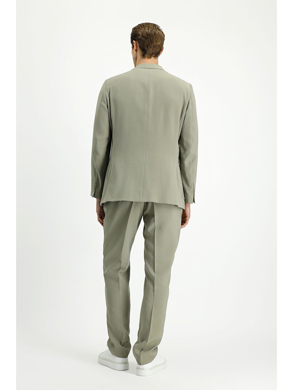 Haki 6 Drop Regular Fit Standart Kesim Beli Lastikli Torba Cep Modal Karışımlı Takım Elbise-4