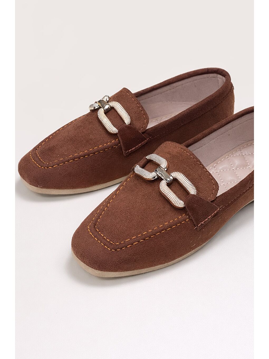 Kahverengi Aly-165 Kadın Babet Günlük Kadın Ayakkabı-2