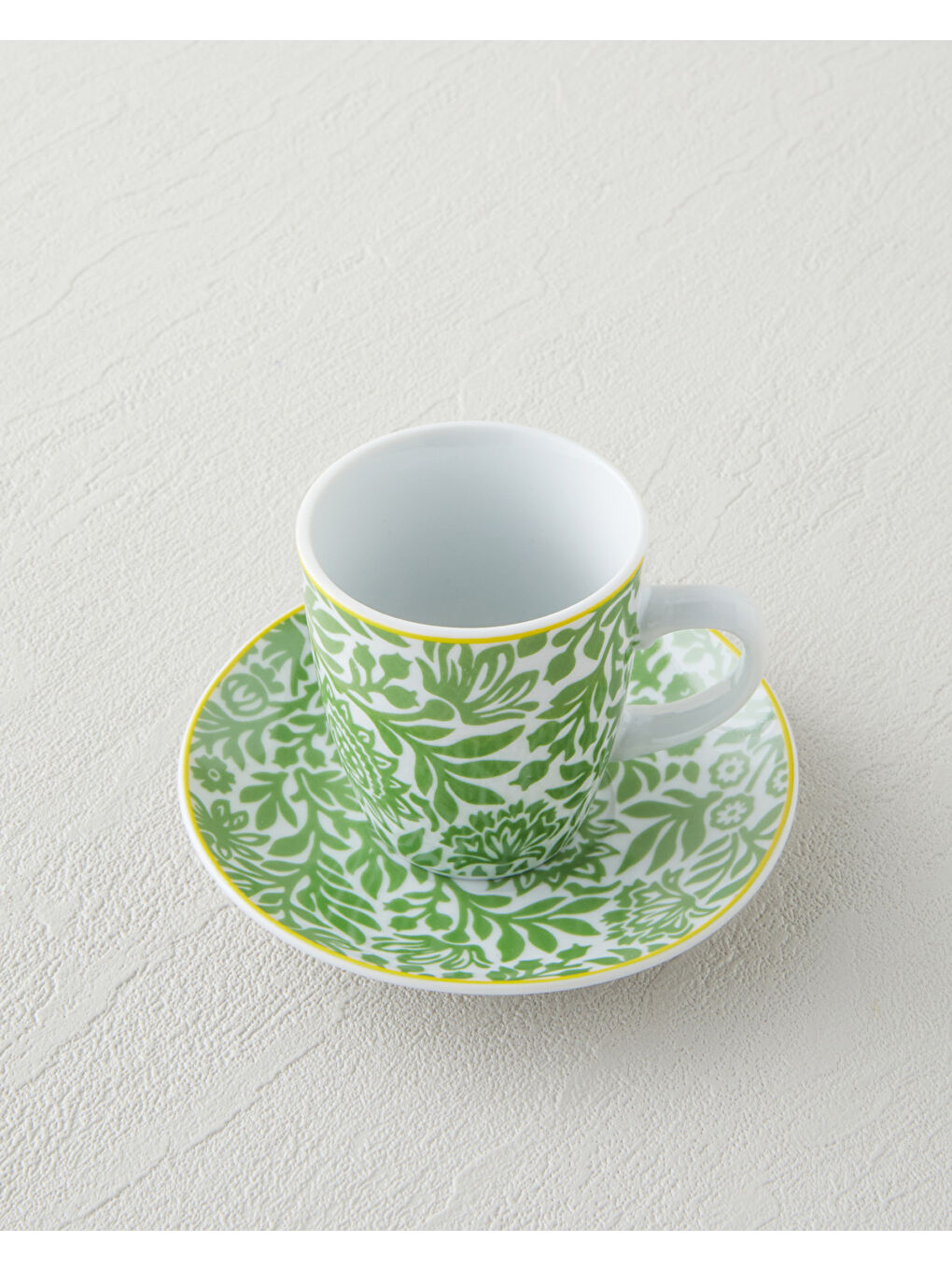 Nami Porselen 4 Parça 2 Kişilik Kahve Fincan Takımı 80 ml Yeşil-2