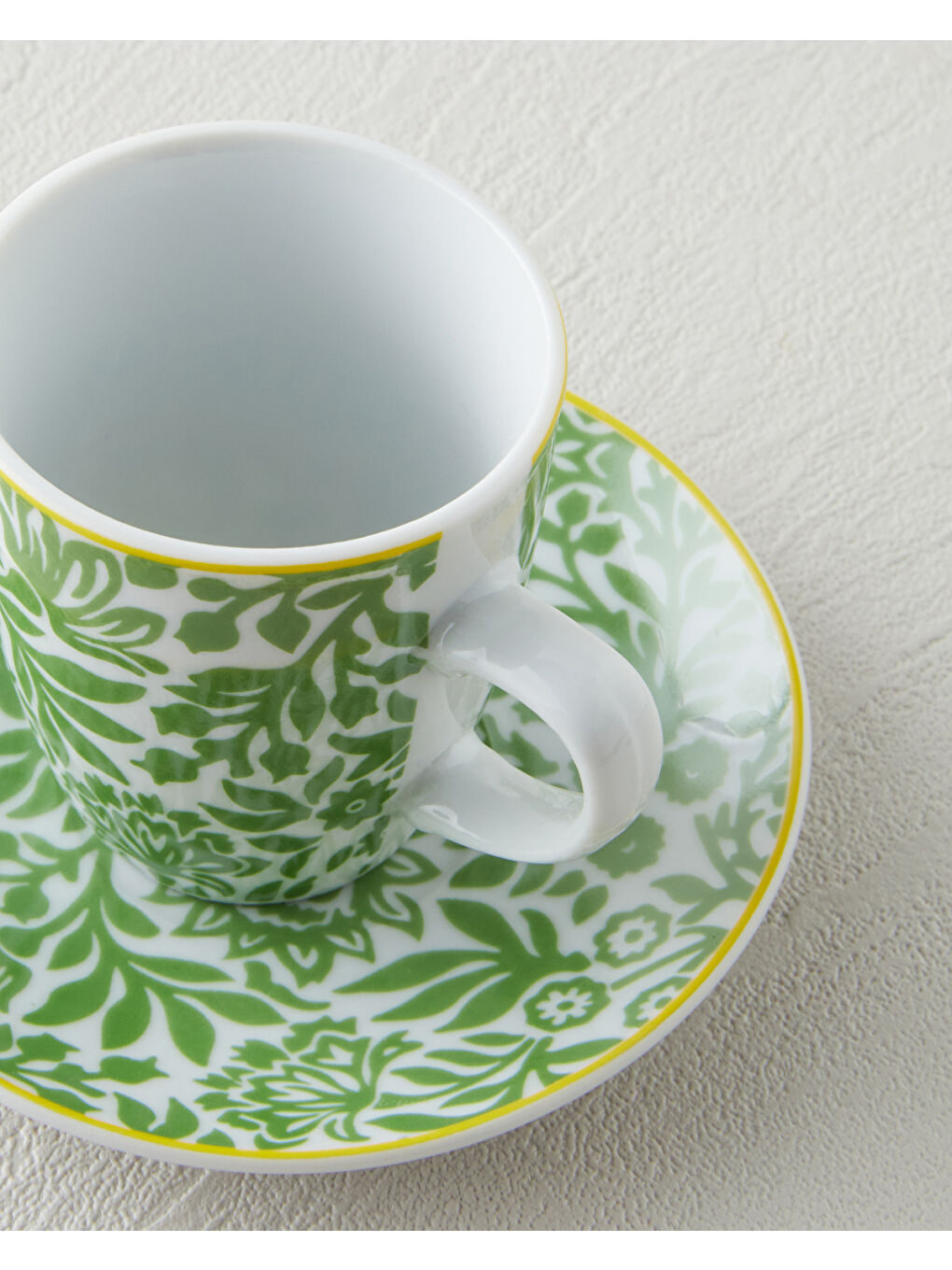 Nami Porselen 4 Parça 2 Kişilik Kahve Fincan Takımı 80 ml Yeşil-3