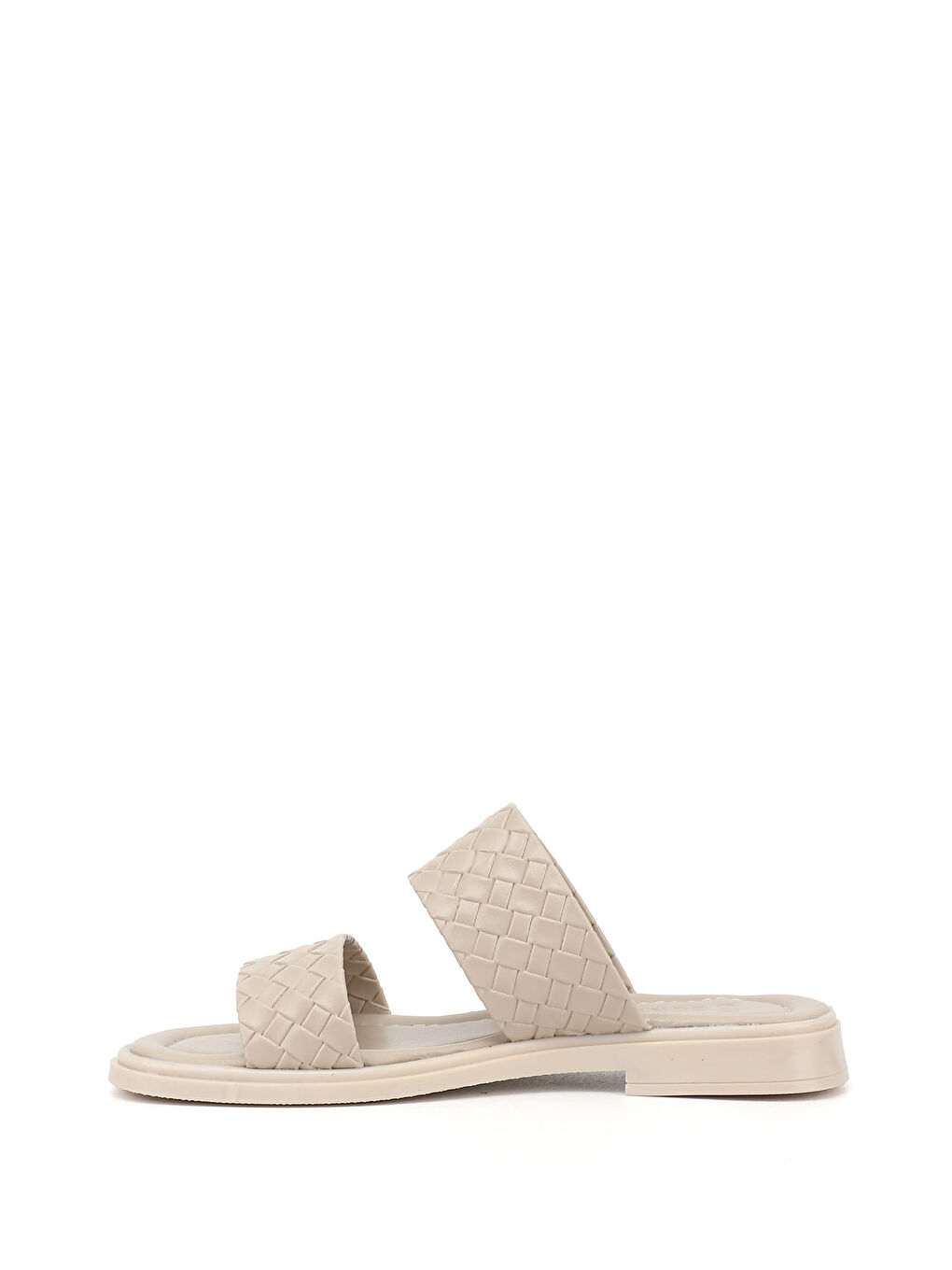 Bej Kadın YENİ BEJ Çift Bantlı Günlük Terlik-3