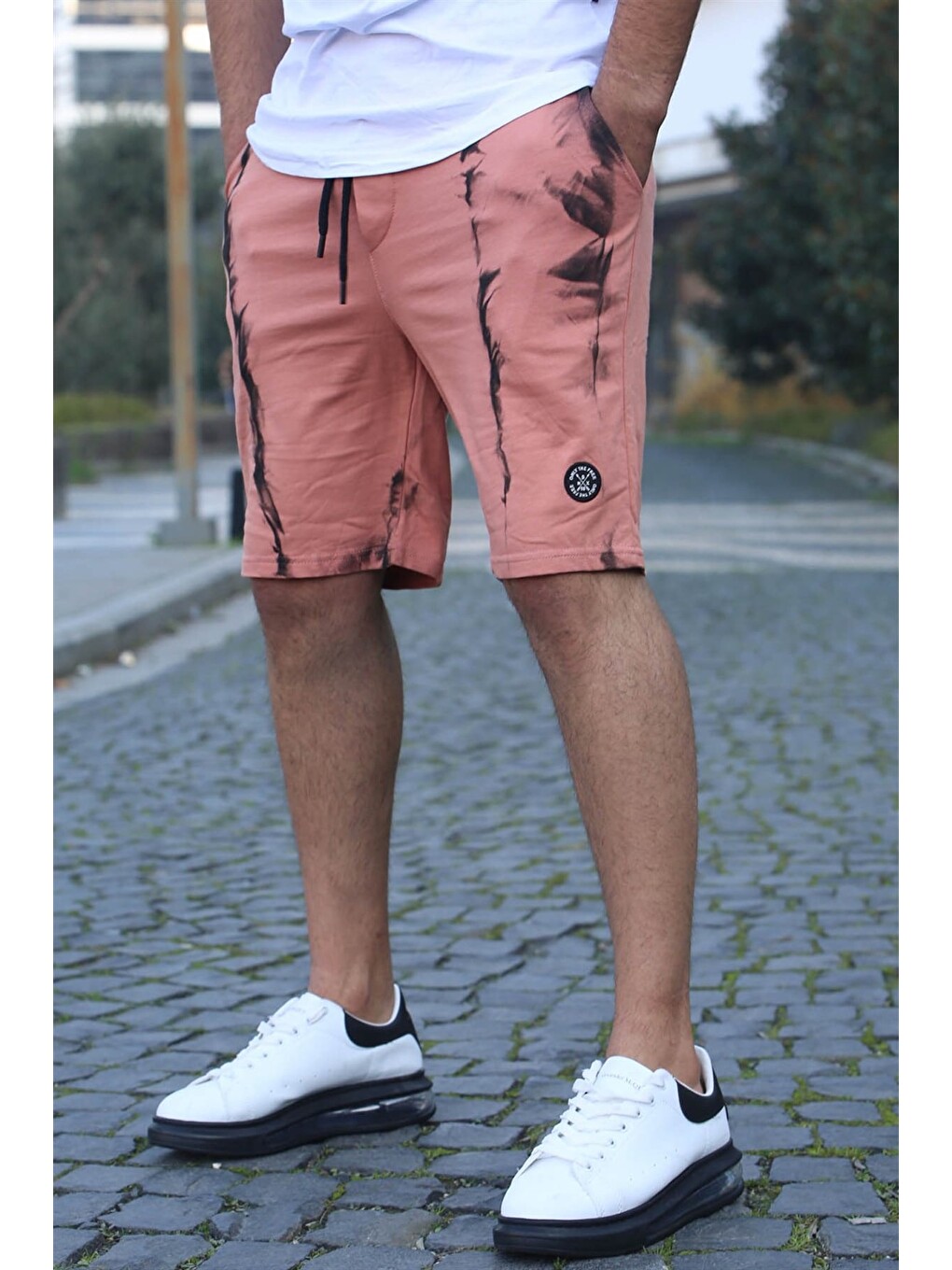 Pembe Erkek Pudra Basic Şort 5446-1