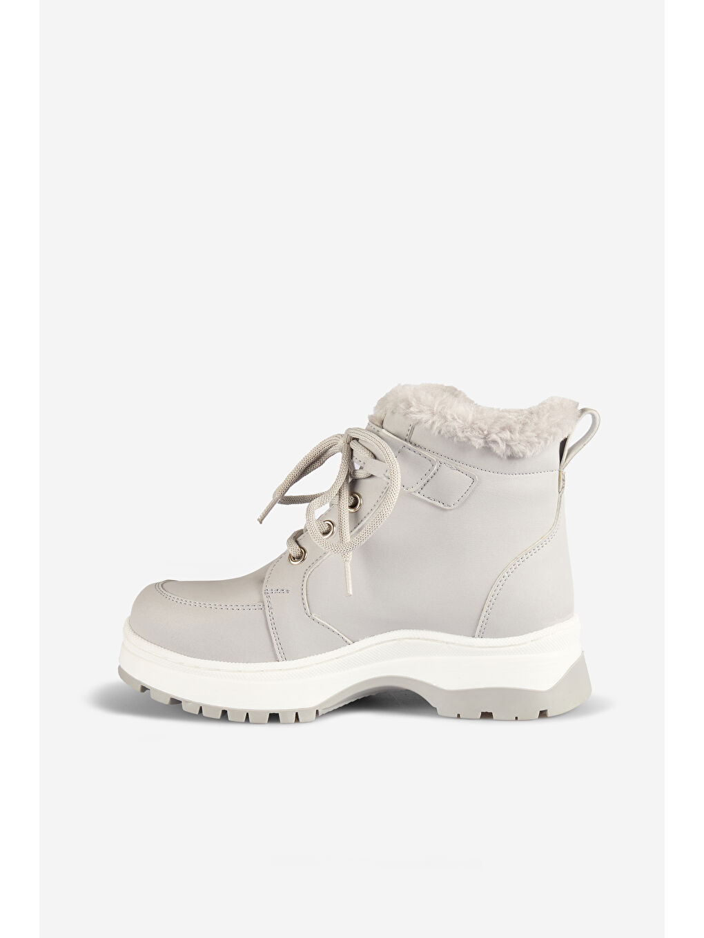 Punto Kürklü Kız Çocuk Gri Bot-1