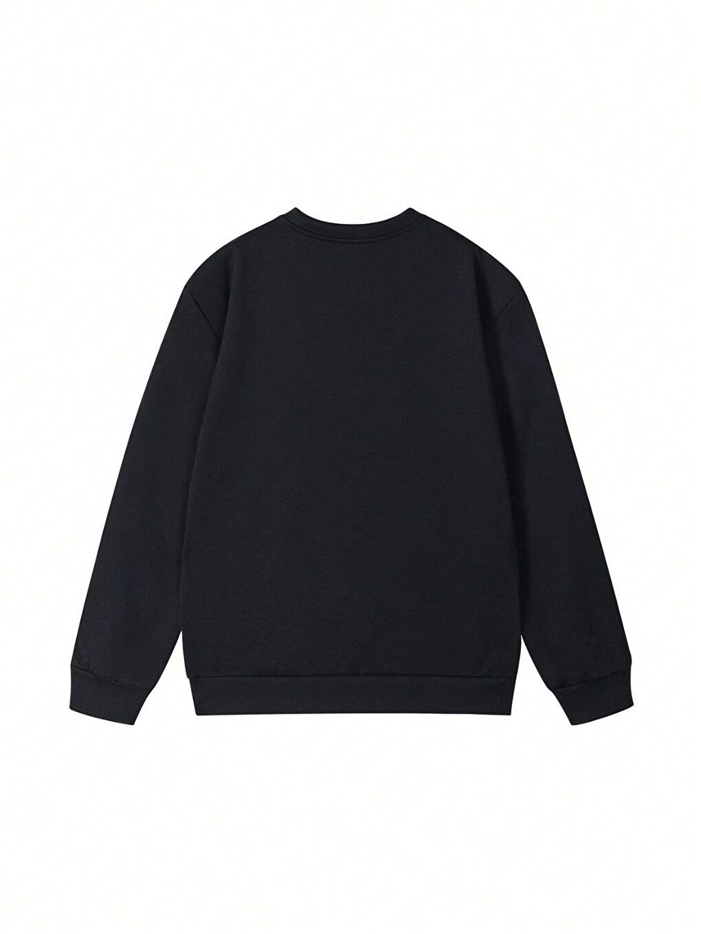 Siyah Ho Yılbaşı Baskılı Oversize Bisiklet Yaka Sweatshirt-2