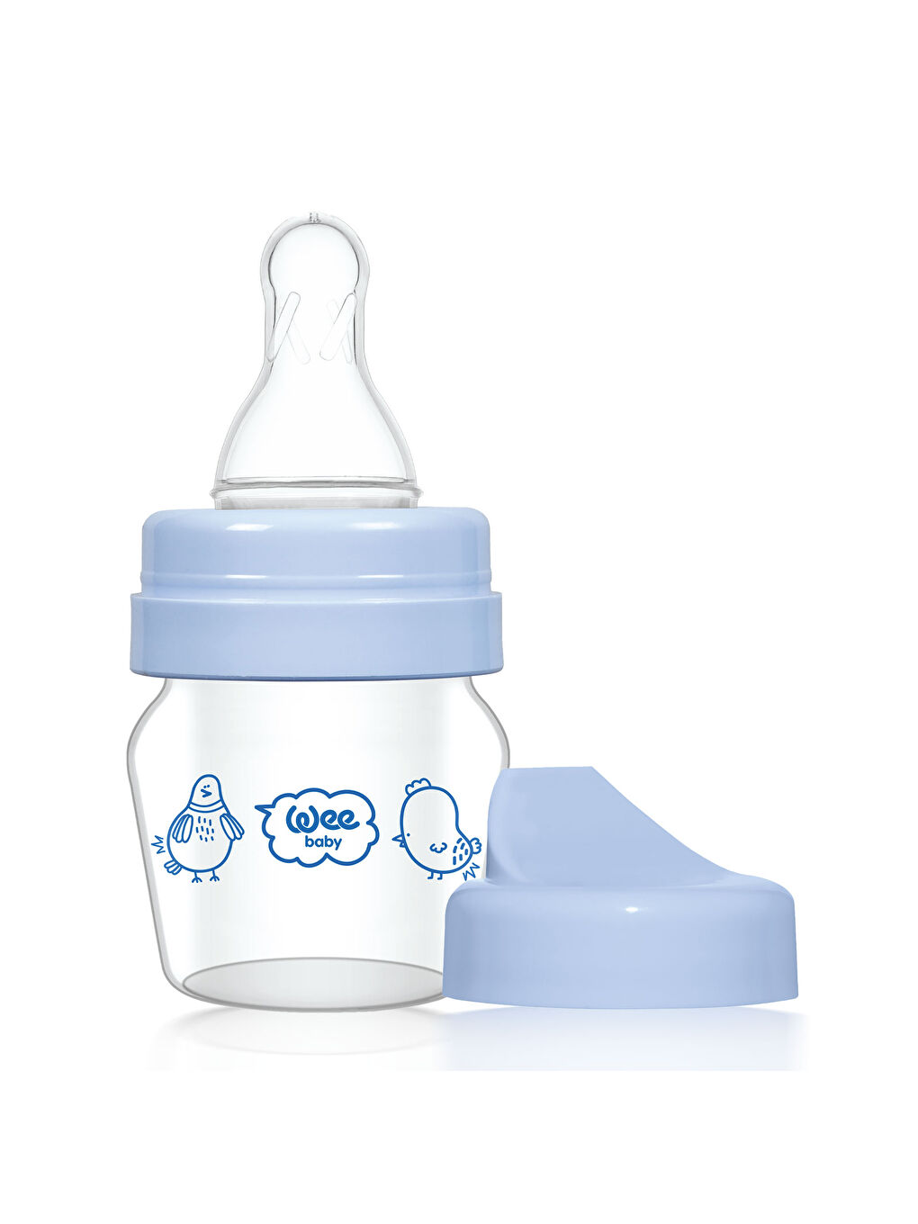 Mini Cam Alıştırma Bardağı Seti 30 ml - Mavi