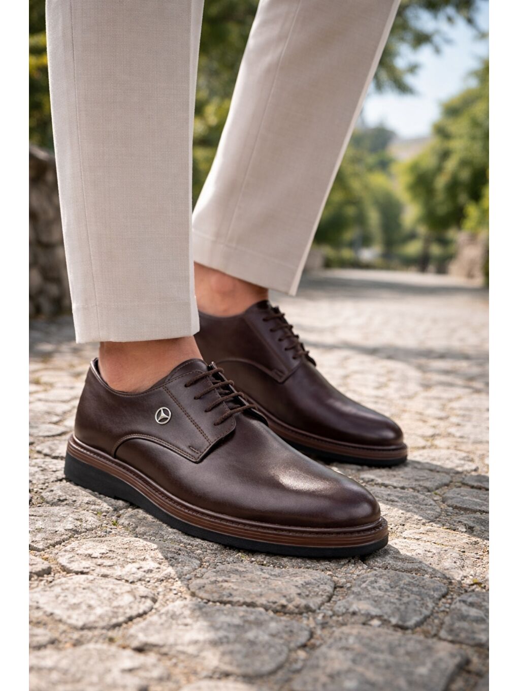 Kahverengi EDWIN Bağcıklı Rahat Taban Erkek Günlük Klasik Casual Ayakkabı-4