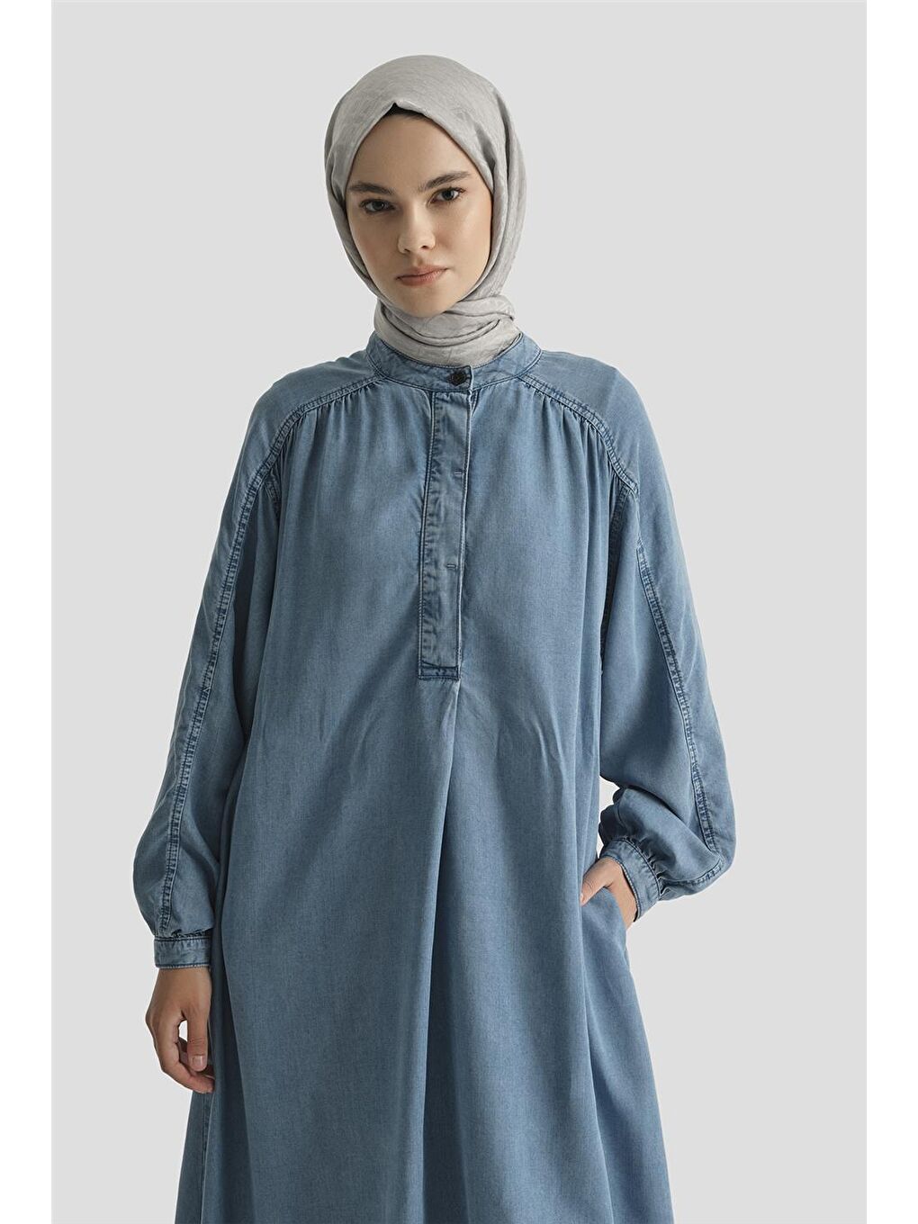 Mavi Oversize Lyocell Elbise 25Yd9142 İndigo-1