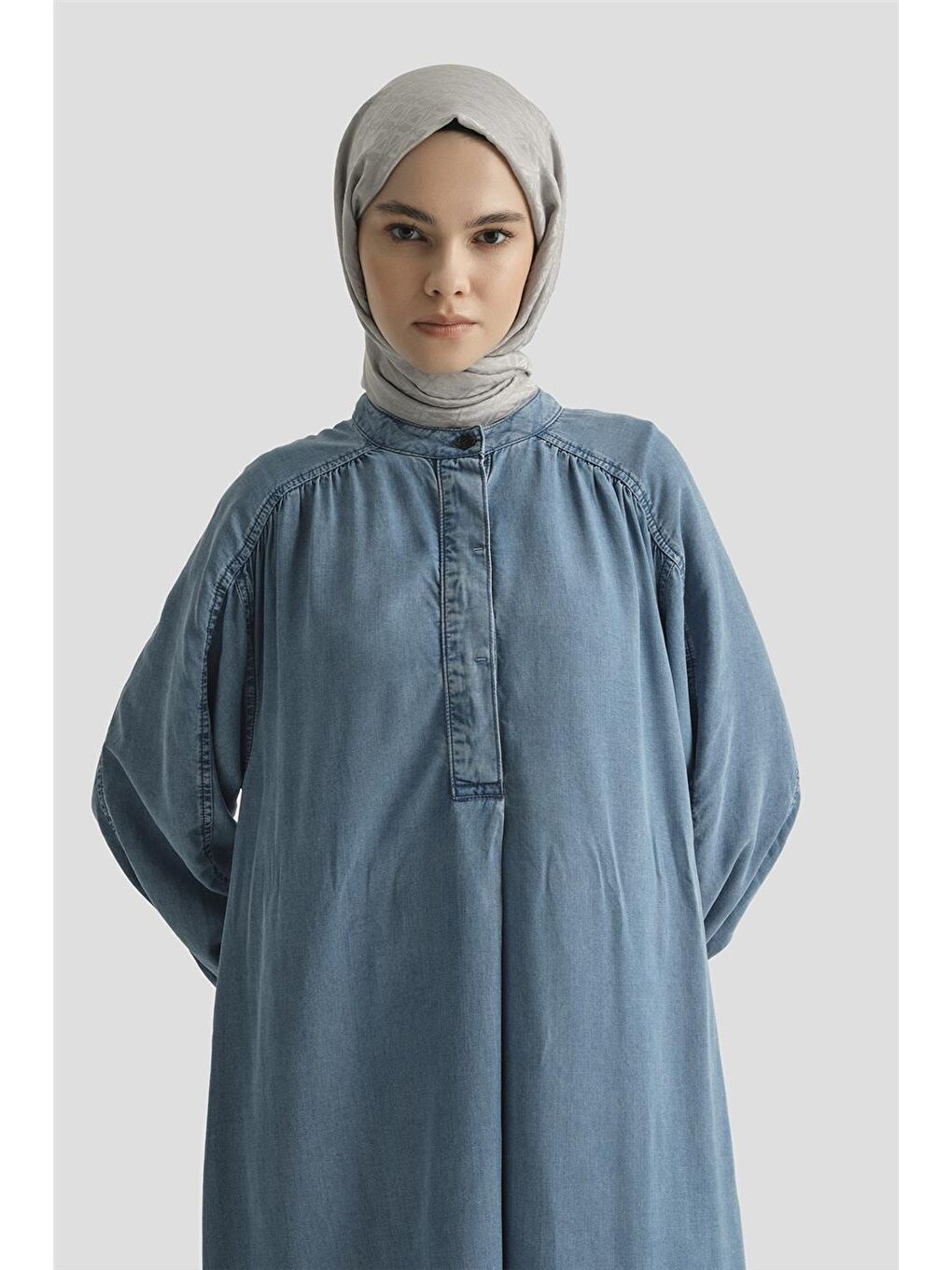 Mavi Oversize Lyocell Elbise 25Yd9142 İndigo-3