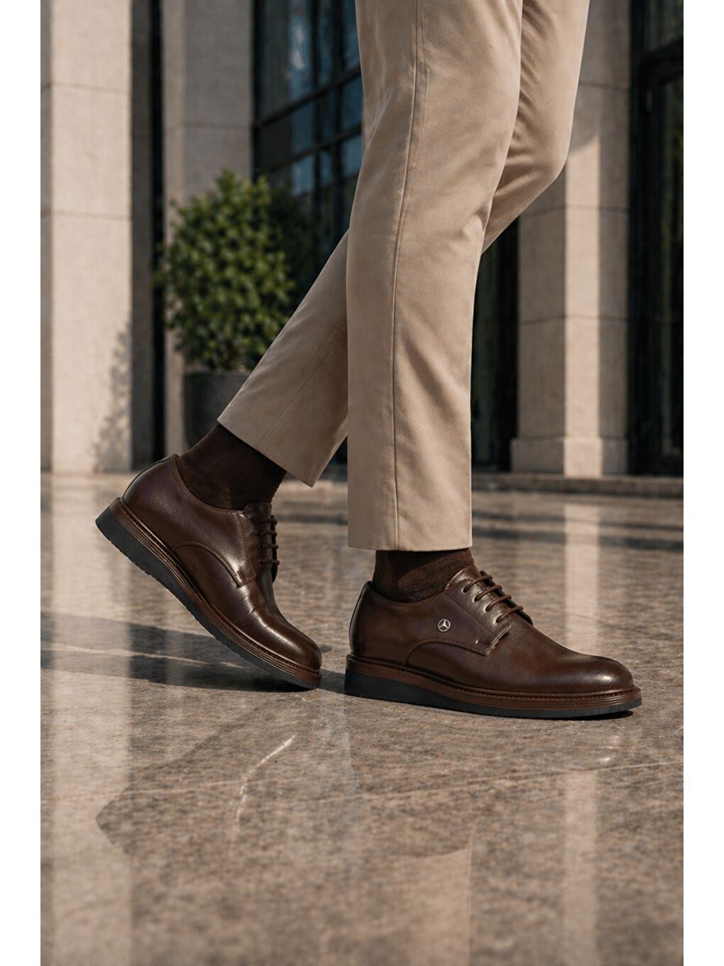 Kahverengi EDWIN Bağcıklı Rahat Taban Erkek Günlük Klasik Casual Ayakkabı-5