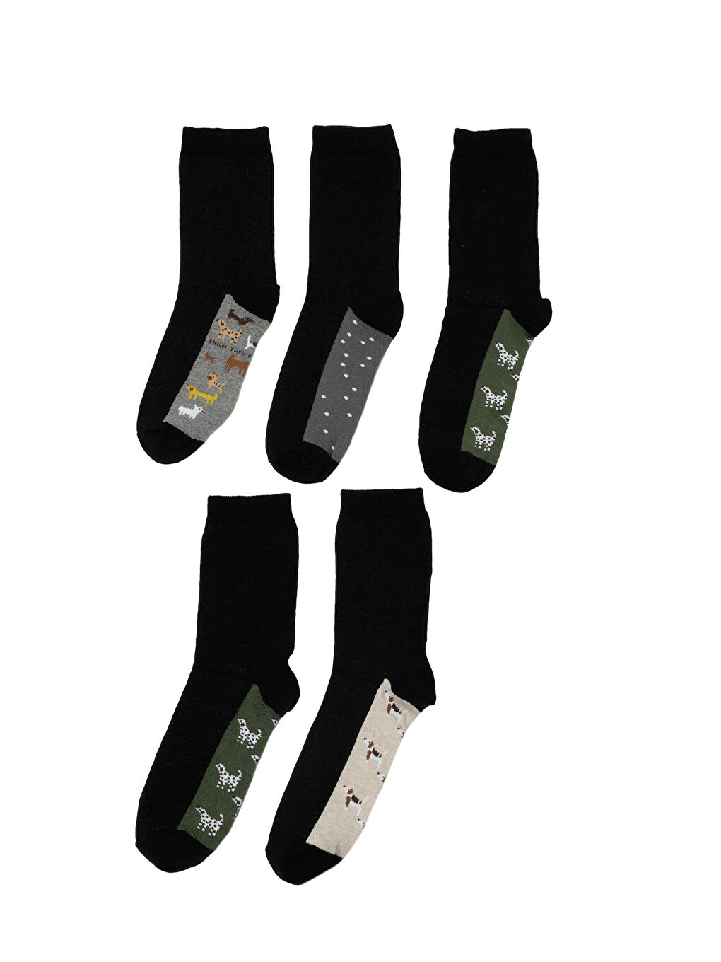DOG 5 LI SKT-W 4PR Siyah Kadın Soket Çorap