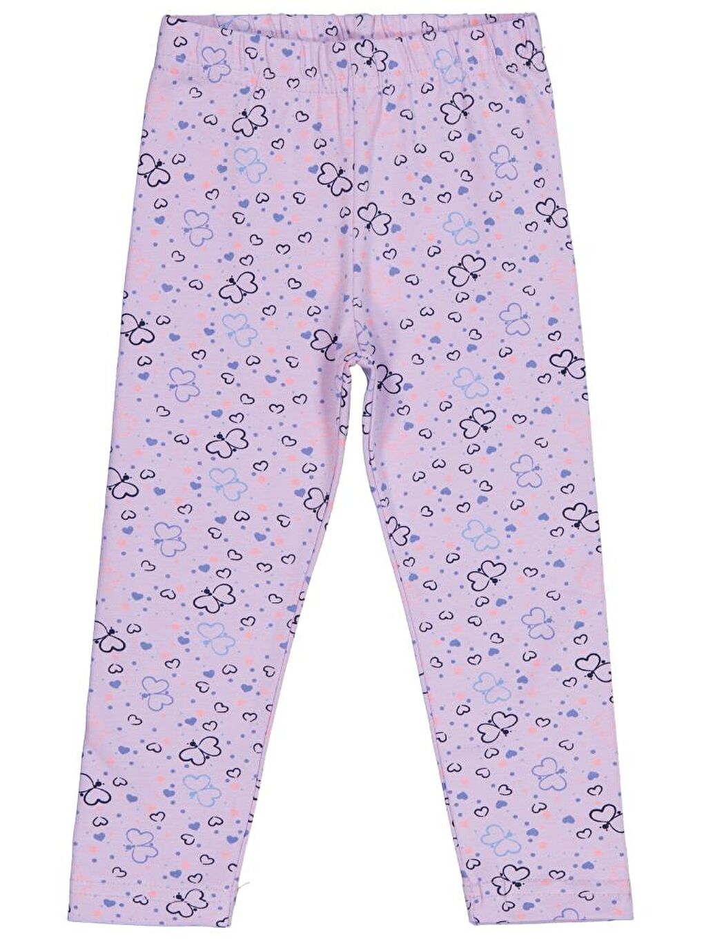 Girls Kelebek Baskılı 2-5 Yaş Tayt - Lila 3-4 Yaş-1