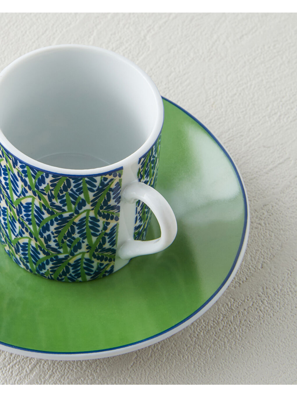 Mira Porselen 4 Parça 2 Kişilik Kahve Fincan Takımı 80 ml Yeşil-3