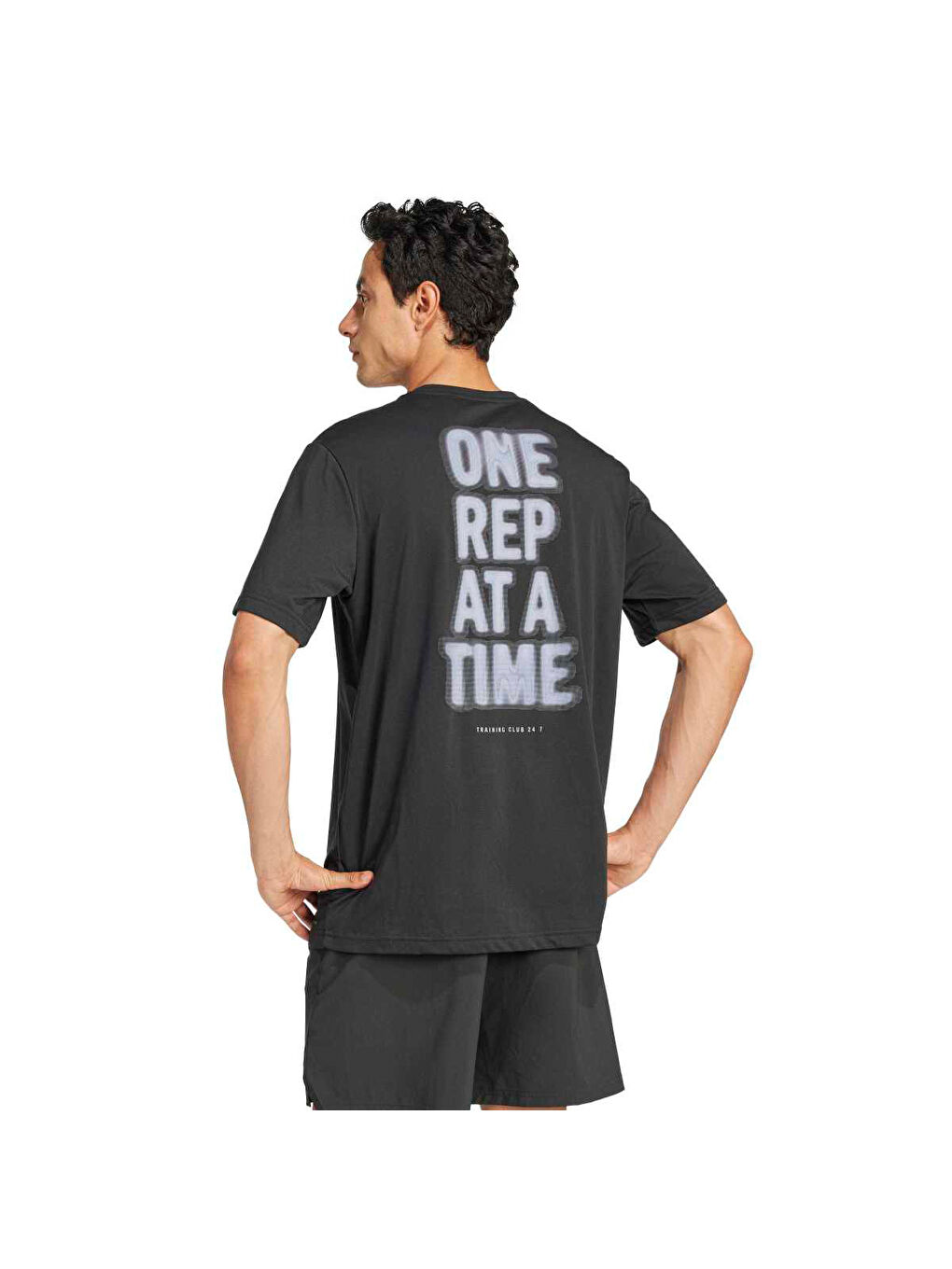 One Rep at a Time Training Graphic Erkek Siyah Tişört-1