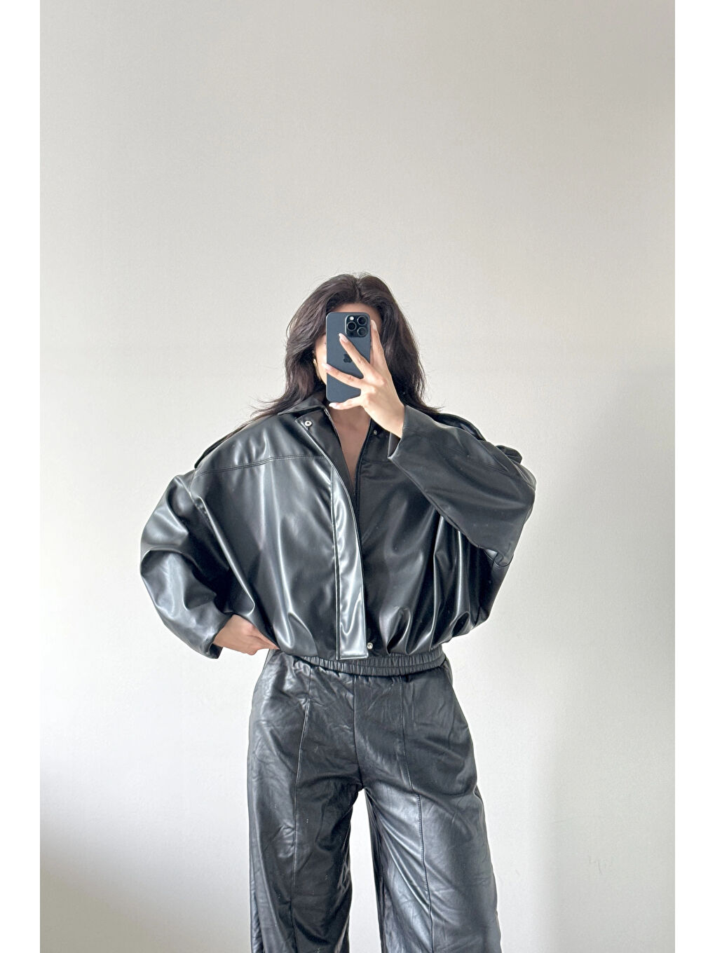 Kadın Siyah İnce Deri Ceket 0999-8501-5