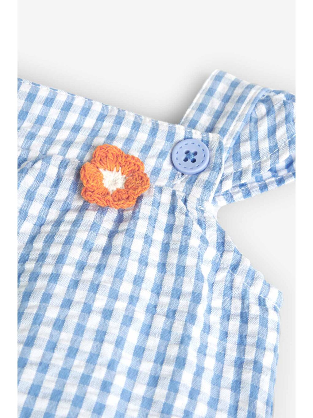 Mavi Kız Bebek Poplin Elbise-2