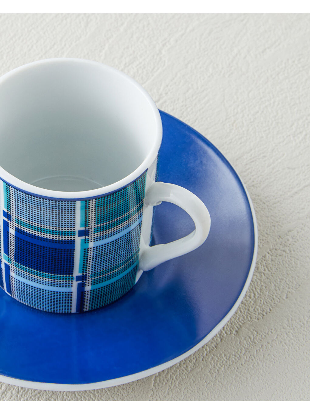 Echo Porselen 4 Parça 2 Kişilik Kahve Fincan Takımı 80 ml Mavi-3