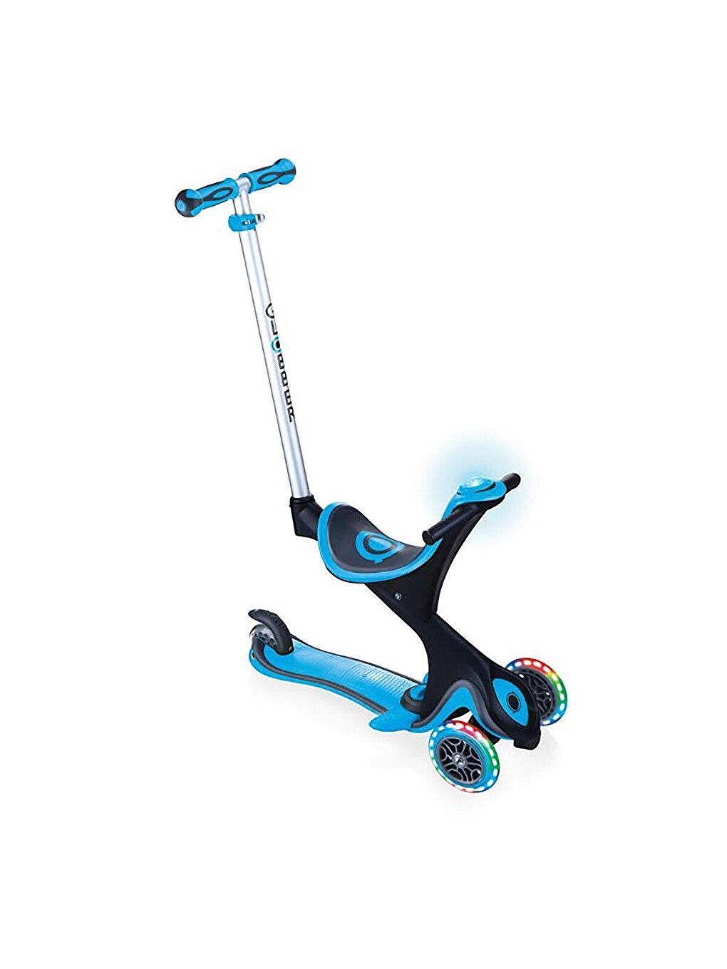 Globber Karışık Evo Comfort Play Işıklı Scooter - Mavi