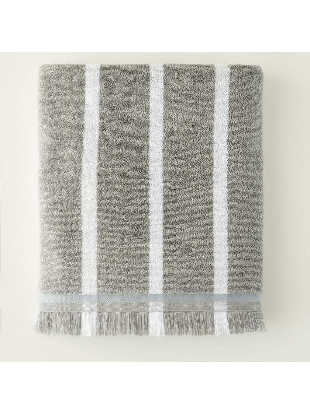 %100 Pamuk Ella Banyo Havlusu Gri (90x150 cm)