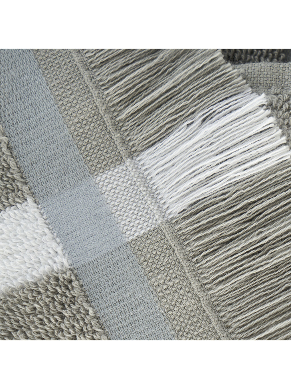 %100 Pamuk Ella Banyo Havlusu Gri (90x150 cm)-1