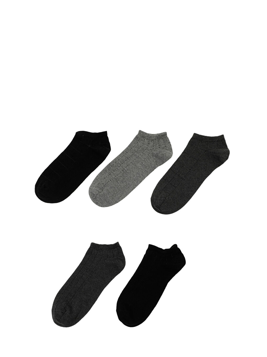 KARE 5 LI PTK-M 4PR Siyah Erkek 5'li Patik Çorap