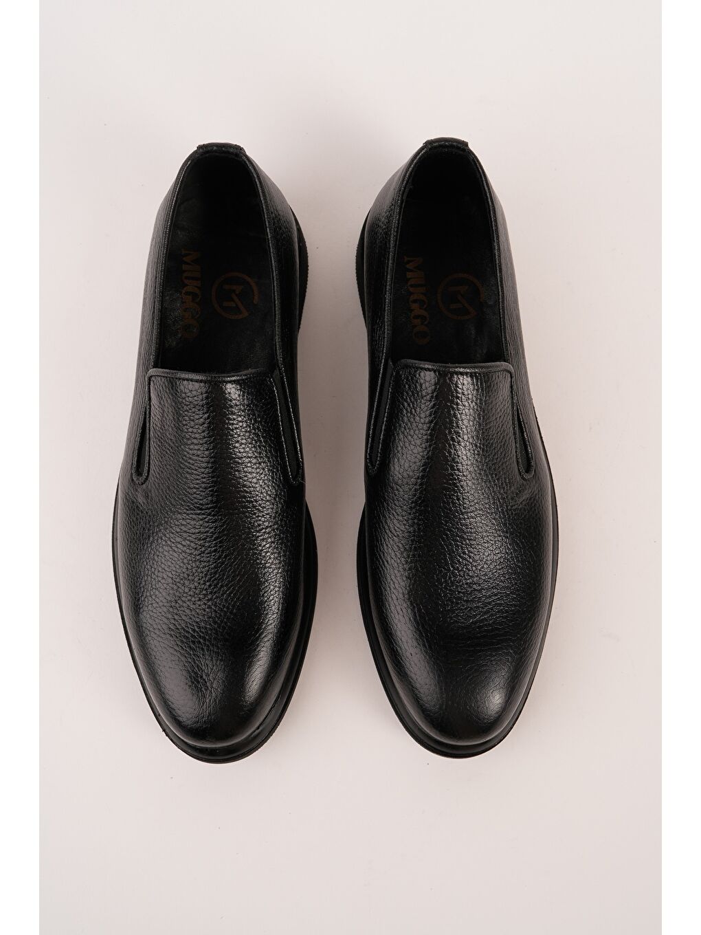 Siyah DİMİTROV Hakiki Deri Bağcıksız Erkek Günlük Klasik Casual Ayakkabı