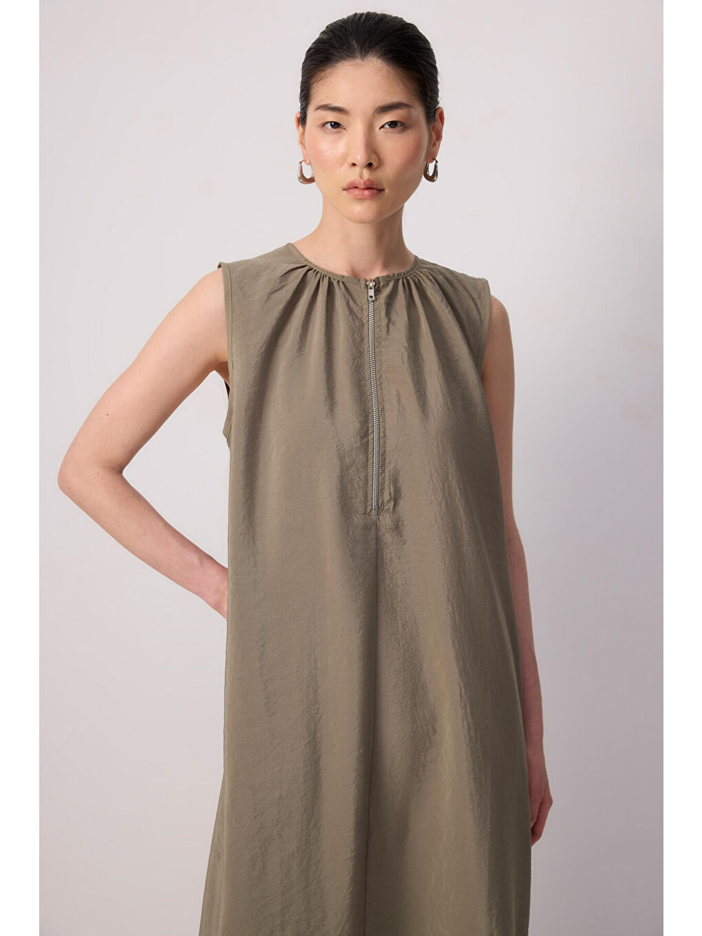 Haki Önü Fermuarlı Kupra Jile-1