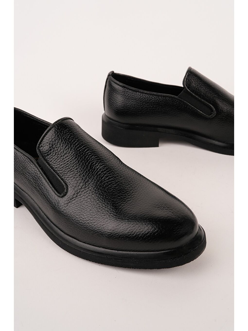 Siyah DİMİTROV Hakiki Deri Bağcıksız Erkek Günlük Klasik Casual Ayakkabı-2