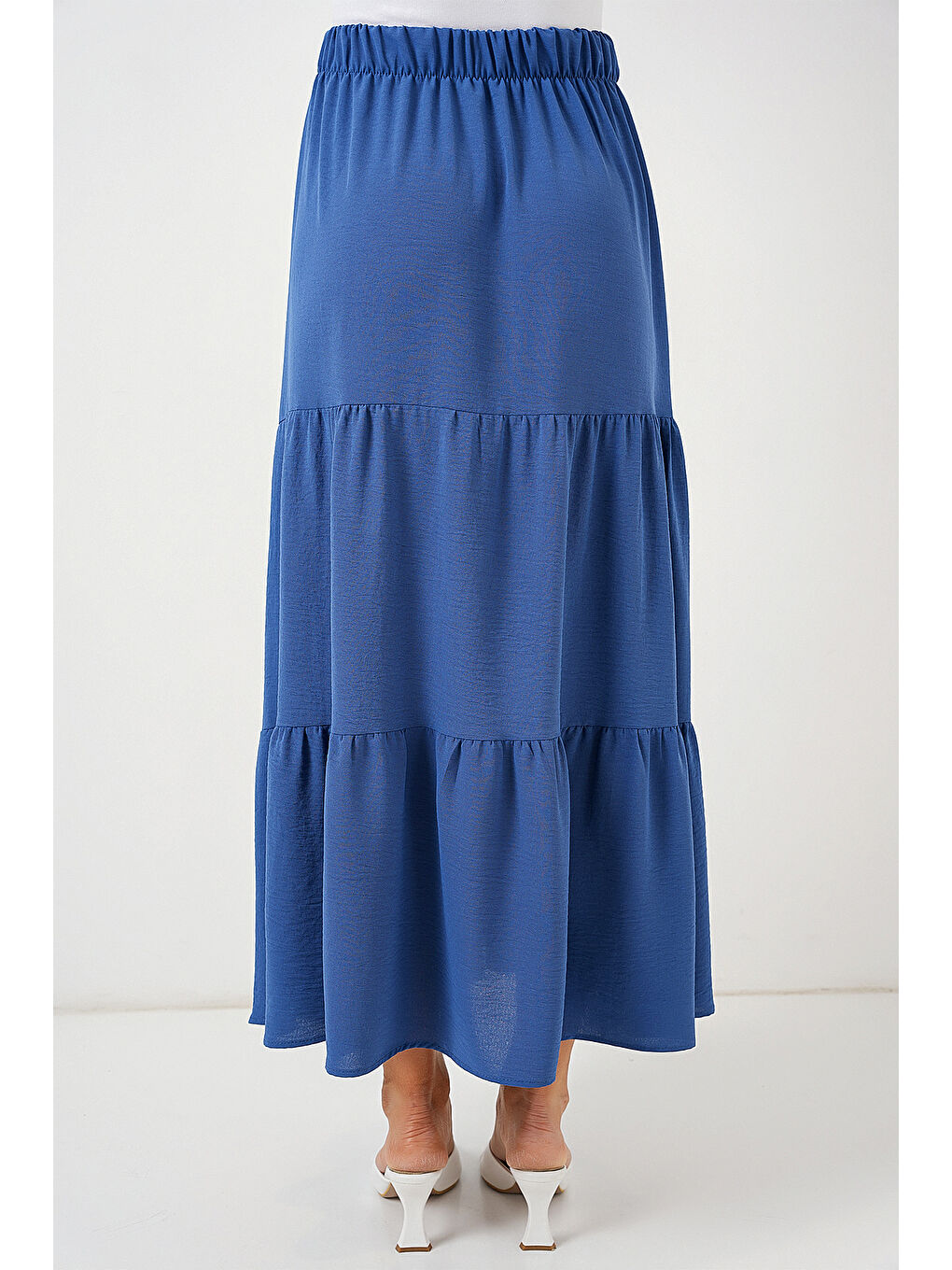 Kadın Ayrobin Uzun Etek 8048 - İndigo-6